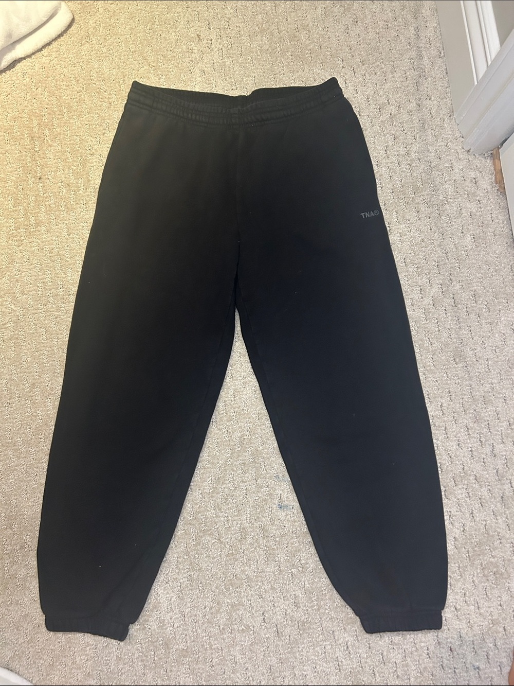 TNA Black Sweatfleece Sweatpants - Boyfriend Fit